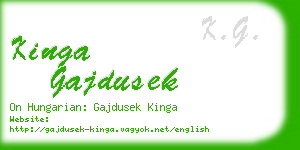 kinga gajdusek business card